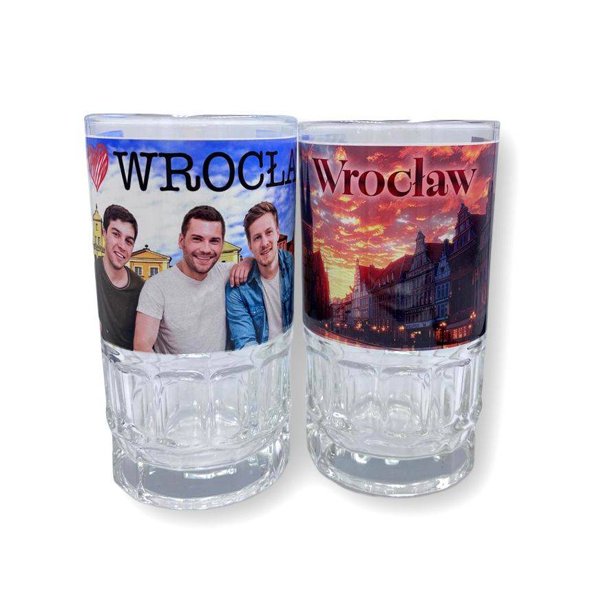 Szklany kufel ze zdjęciem