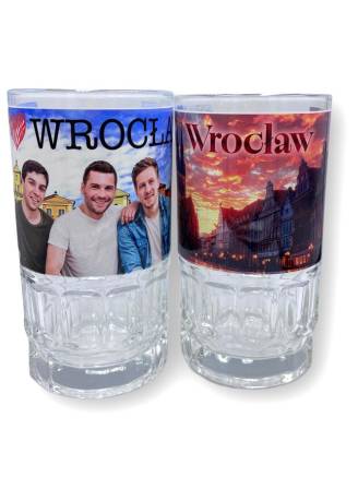 Szklany kufel ze zdjęciem