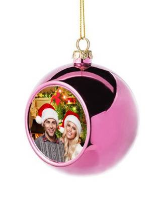 Bombka choinkowa-różowa