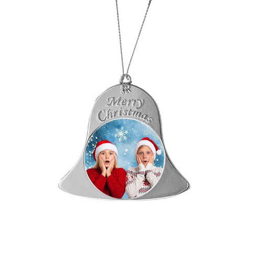 Zawieszka choinkowa dwustronna-srebrna