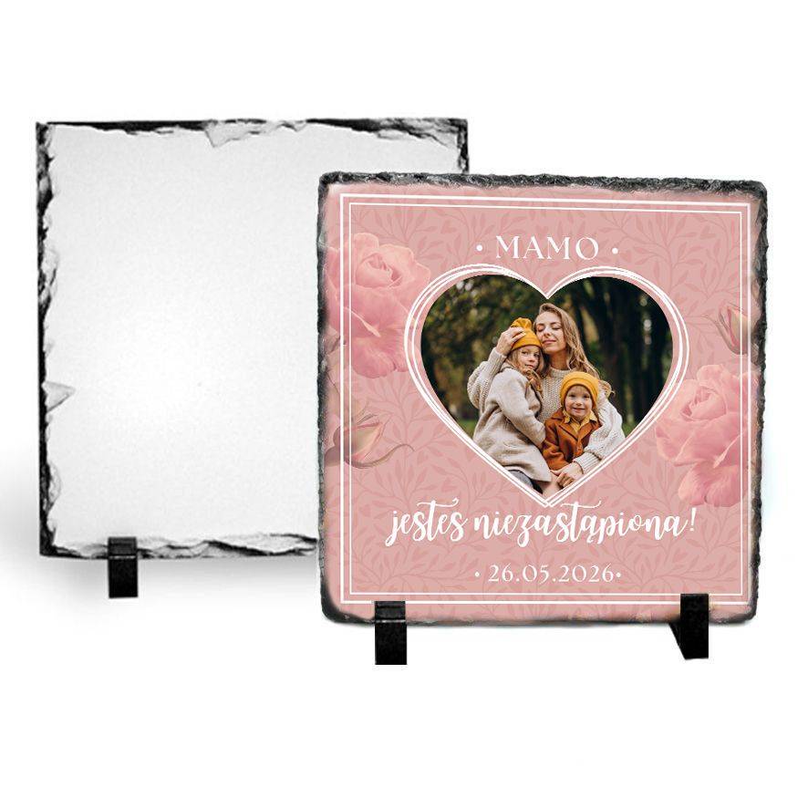 Ramka kamienna 15x15cm - Mamo, jesteś niezastąpiona