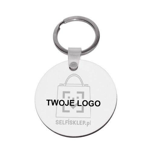 10x brelok MDF z logo firmy