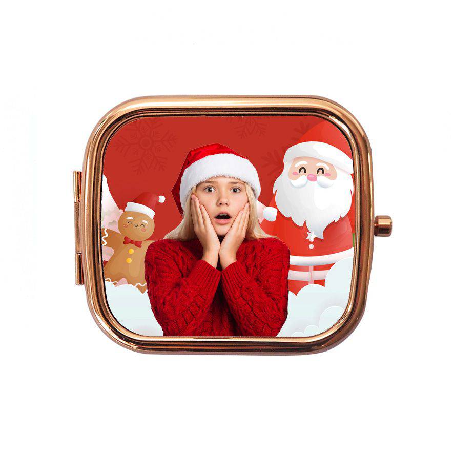 Lusterko różowe-kwadrat