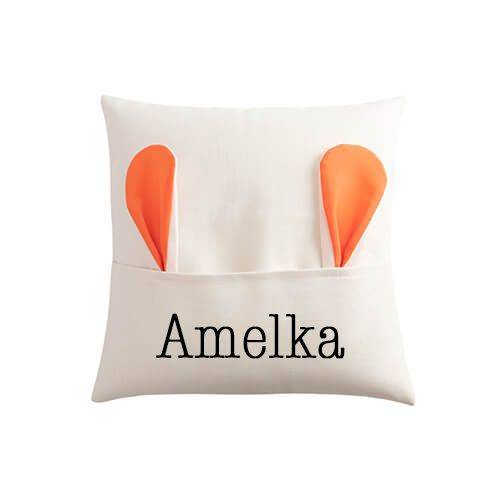 Poduszka lniana z napisem