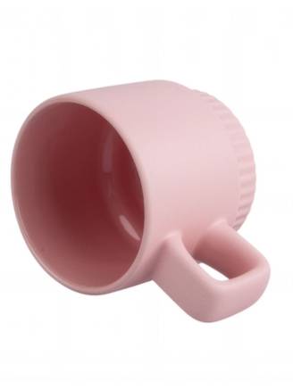 Kubek ryflowany z Twoim tekstem - różowy