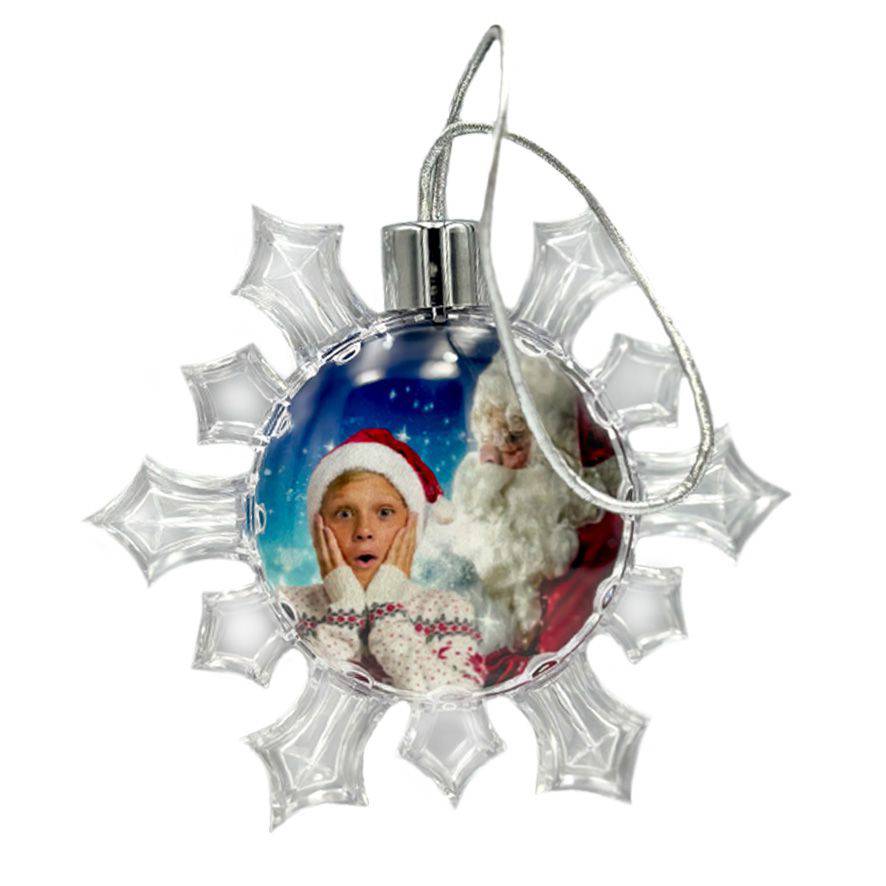 Bombka dwustronna śnieżynka