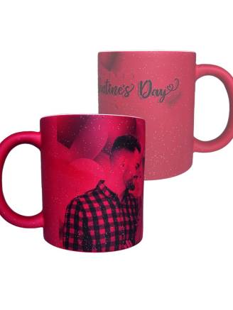 Kubek magiczny brokatowy - czerwony