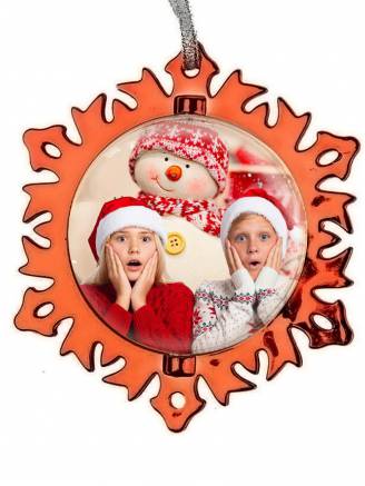 Bombka dwustronna ornament-czerwona