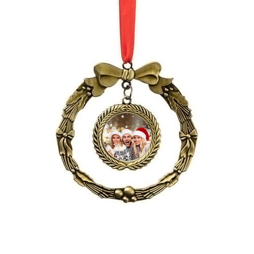 Zawieszka dwustronna-wieniec srebrny