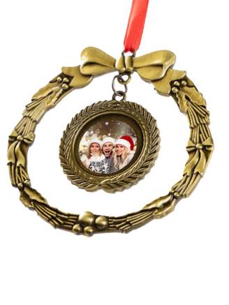 Zawieszka dwustronna-wieniec srebrny