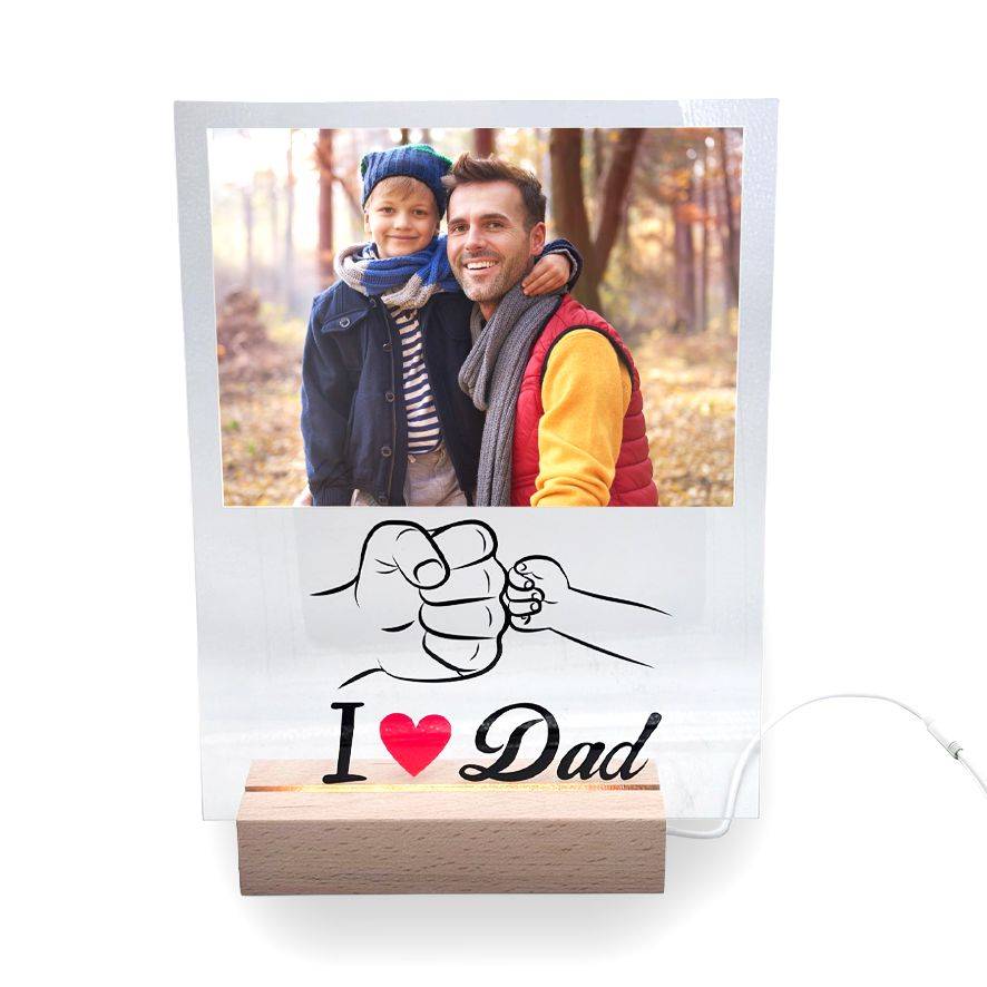 Szklana ramka - I love Dad