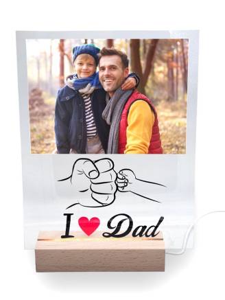 Szklana ramka - I love Dad
