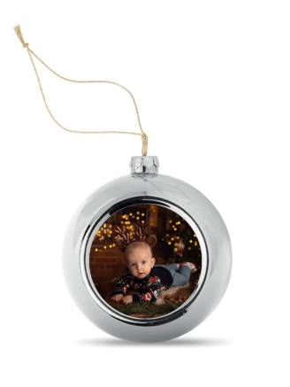 Bombka choinkowa-srebrna