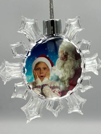 Bombka dwustronna śnieżynka