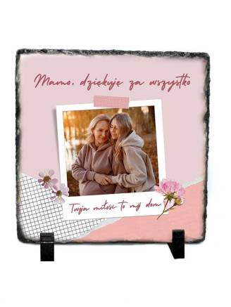 Ramka kamienna 15x15cm - Mamo, dziękuję za wszystko