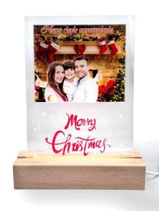 Szklana ramka - Merry Christmas